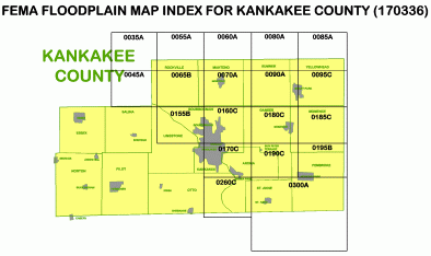 FEMA Floodplain Map Index for Kankakee County